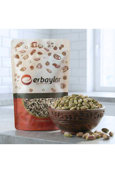 ERBAYLAR KURUYEMİŞ Erbaylar Boz İç Antep Fıstığı Kavrulmuş Tuzsuz - 250 Gr