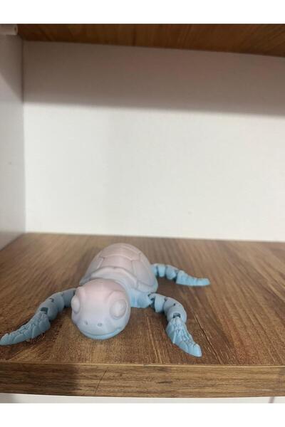 3D Baskı Deniz Kaplumbağası Figürü Hareketli Esnek Oyuncak