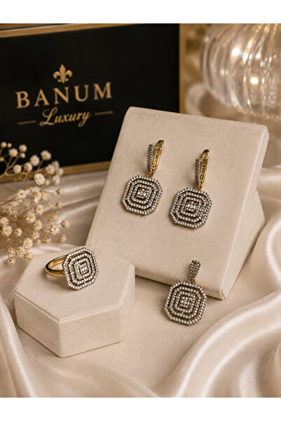 Banum Luxury Modern Zarif Premium Lüks Takı 3Lü Set