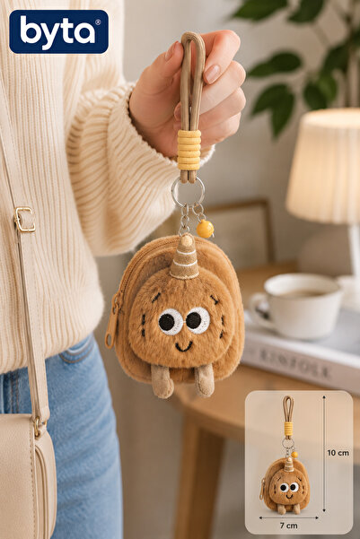 BYTA Plush Mini Wallet Keychain – Zippered Coin Purse with Adorable Character...