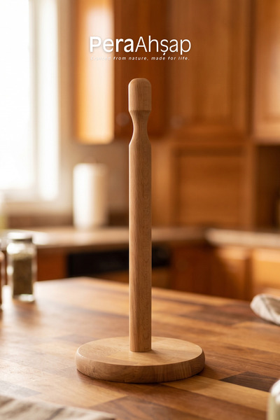 PeraWooden Pera Wooden Roll Kayın Ahşap Kağıt Havluluk Peçetelik Standı