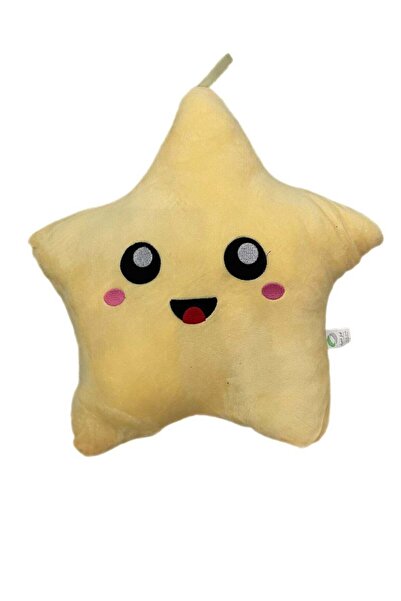 Generic Pillow made of velvet and stuffed with cotton, star-shaped, multi-col...