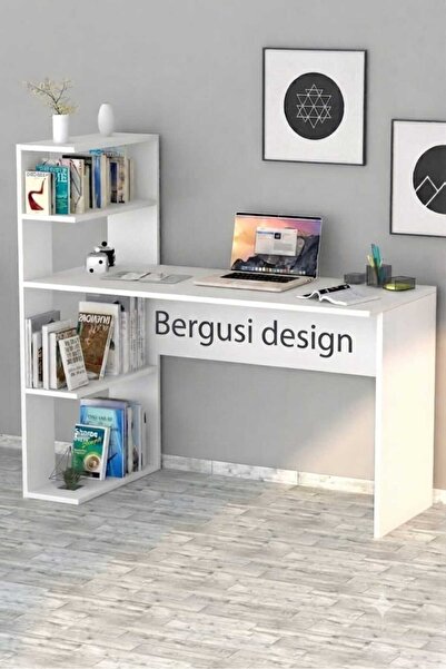 Bergusi Design Şık Tasarımlı Modern Çalışma Masası %100 MDF