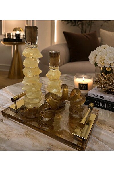 Nils Luxury Design AMBER CAM TEPSİ 36*23