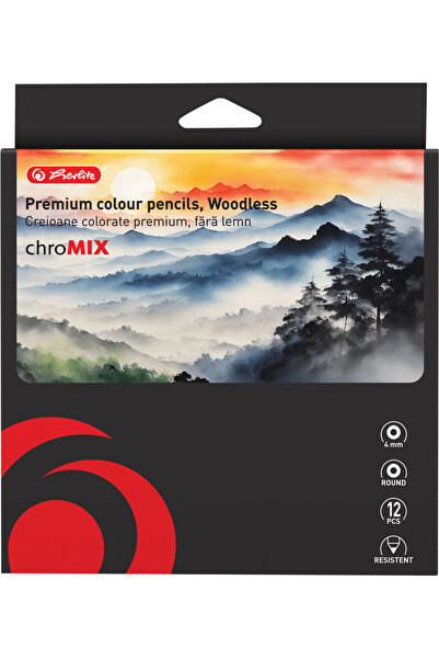 Herlitz Creioane colorate, mina 7.2mm, set 12 culori,