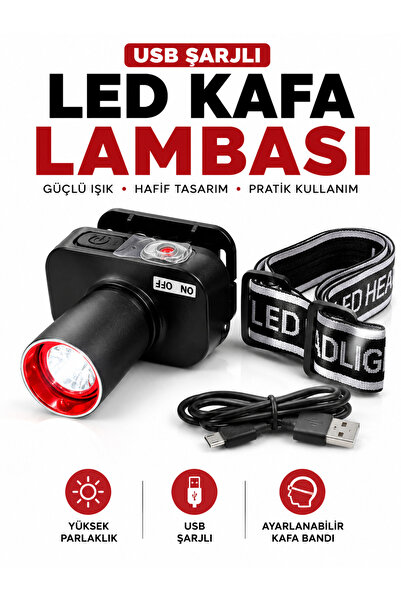 Janissary USB Şarjlı LED Kafa Lambası – Yüksek Parlaklık, Ayarlanabilir Kafa ...