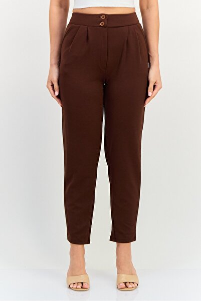 Trend Alaçatı Stili Women Regular Fit Solid Palazzo Pants, Brown