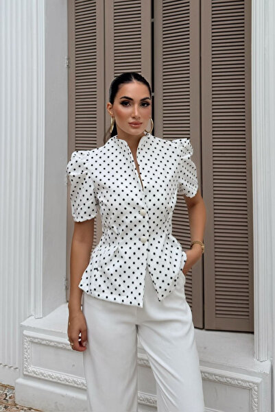 Sindimoda Sezin Düğme Detay Kol Pileli Ceket 2233