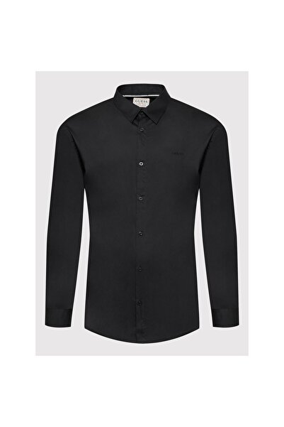 Guess Cămașă bărbătească M1YH20W7ZK1 Negru