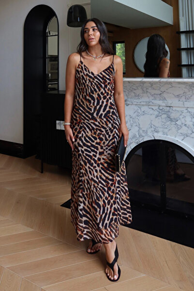 My Blog Thin Straps Backless Leopard Dress - 261109
