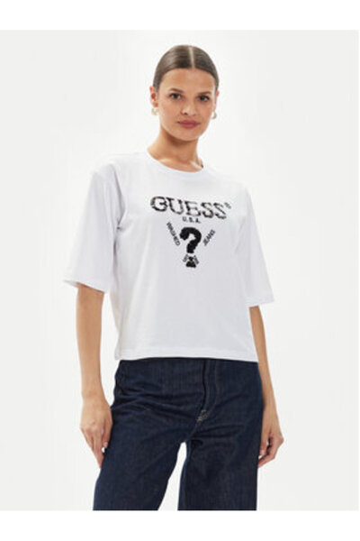 Guess Tricou de damă V4YI06I3Z14 Alb