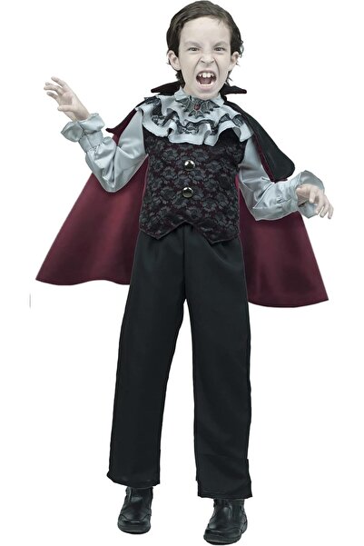 Generic Kids Victorian Vampire Costume. Size:8-10 years. Includes: Latex neck...