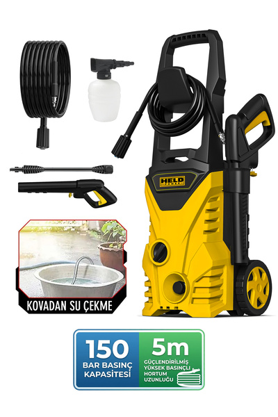 held power 150 Bar Kovadan Su Çekme Özellikli Yüksek Basınçlı Yıkama Makinesi...