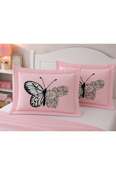 ŞENER HOME Clasy Ranforce 2-Piece Pillowcase with Cover 50X70 +5 cm Flounce