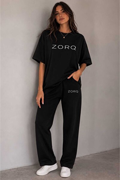 Oversize ZORQ Pantalon Tişört Takımı - Pamuklu Rahat Kesim