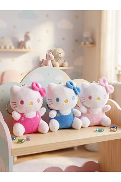 Genel Markalar 10 cm Pelus Hello kitty anahtarlık