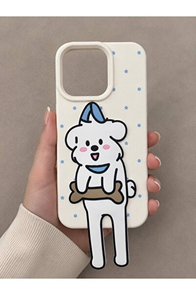 İPHONE 16 PRO UYUMLU 3D FİGÜRLÜ STANDLI TELEFON KILIF