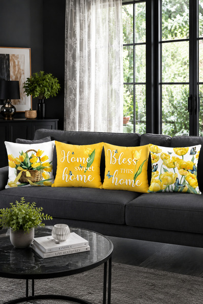 Bebişim Halı Cushion & Cushion Cover - Yellow - 4