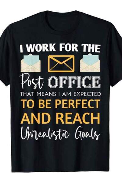 9TAY تي شيرت I Work The Post Office Funny Postal Worker Carrier للجنسين وصيف ...