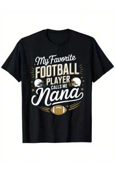 Astogria13 تي شيرت كاجوال للرجال بتصميم كلاسيكي من Grandma Who Loves Football...