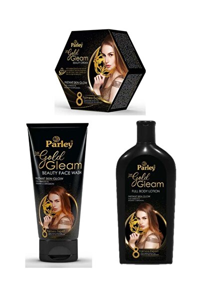 PARLEY 24K Gold Gleam Full 3 Pieces Set - Beauty Cream, Body Lotion 500ml and...