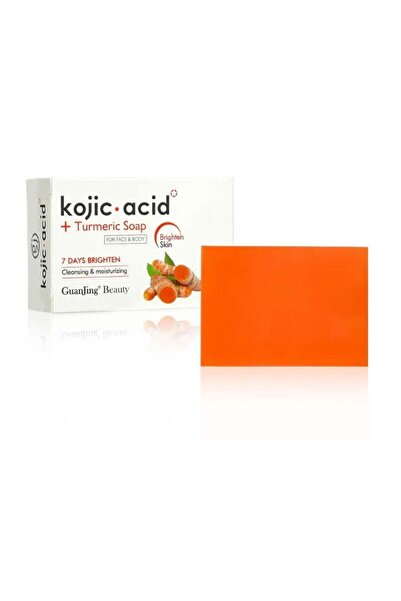 Guanjing Beauty Kojic Turmeric Soap For Face And Body 120 g - Pack of 1