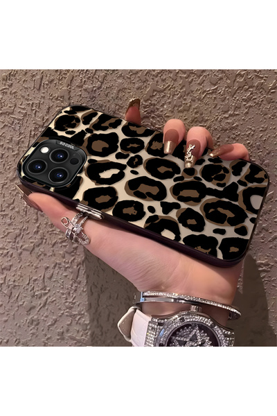PATTERNOVA iPhone 13 Pro Max Uyumlu Yüksek Kaliteli Leopar Desenli Kılıf, Dar...