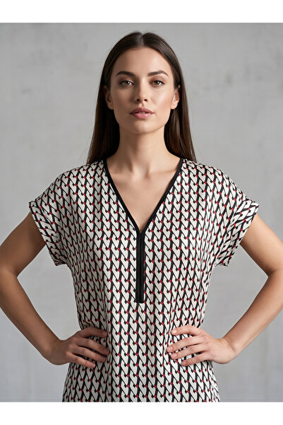 Herry Women's V-Neck Flowy Tiril Tiril Summer Blouse