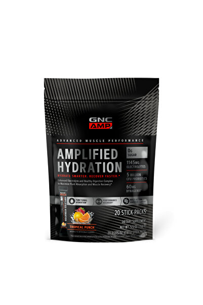 GNC Electroliti cu Aroma de Fructe Tropicale Amplified Hydration 152g - 20 pl...