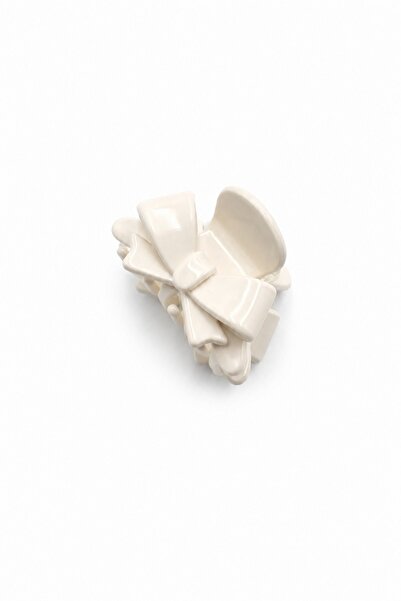 Sose Moda Classic Bow-Shaped Minimal Bone Clip Hairpin - White