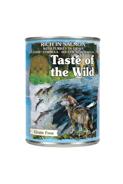 Taste of the Wild Rich In Salmon With Turkey In Gravy Wet Dog Food 390G