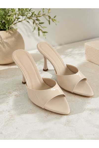 NewQueens Dilla Women's Heeled Slippers Pointed Toe Casual Slippers 8.5 cm