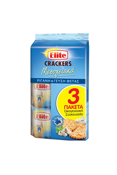 Elite CRACKERS ΜΕΣΟΓΕΙΑΚΑ (3x105gr.) - (ΦΕΤΑ ΚΑΙ ΡΙΓΑΝΗ)