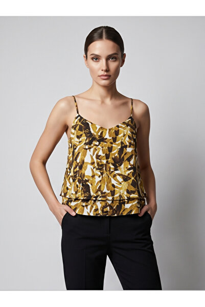 Herry Women's Soft Textured Flowy Thin Strap Blouse