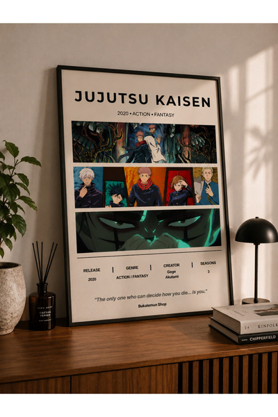 Bukalemun Shop Jujutsu Kaisen Anime Afişi - A4 Minimalist Poster |