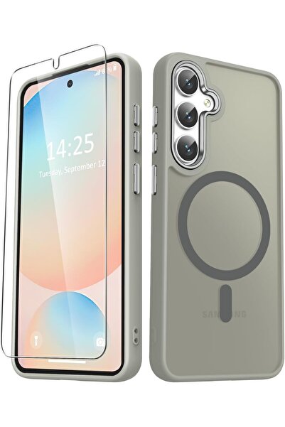 Kipgsm Samsung Galaxy A34 Uyumlu Ekran Koruyuculu Kılıf Magsafe Sarj Destekli...