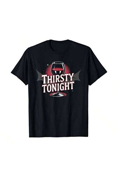 45 BPM تي شيرت مطبوع عليه تصميم Thirsty Tonight Horror Grunge Halloween Aesth...