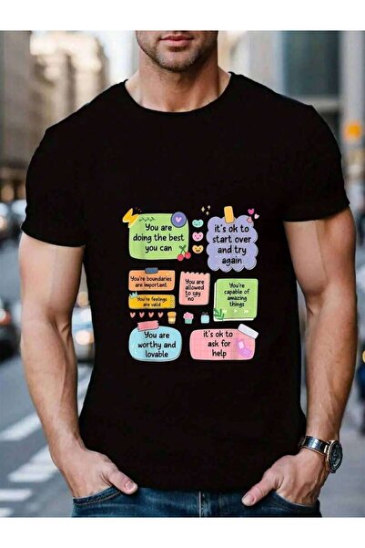 23ERVA 100% Cotton Note To Self Motivational Be Yourself Mental Health Matter...