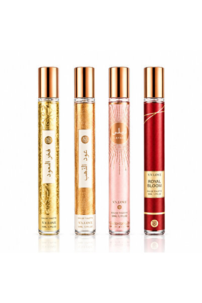 V.V LOVE Set 4 parfumuri pentru femei V.V.LOVE®, Eau de Toilette, 4×35 ml