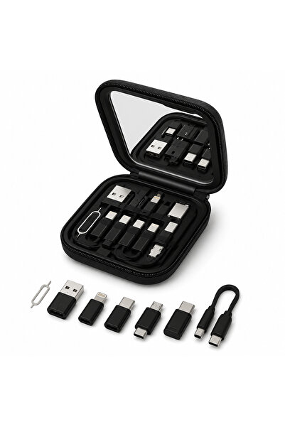 İthal FULLTECH 6'sı 1 Arada USB-C Lightning Micro USB Dönüştürücü ve Şarj Kit...