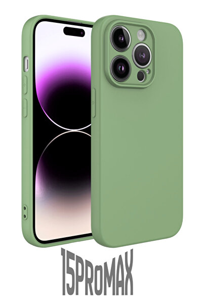 PSGT iPhone 15 pro Max Silikon Kılıf Kamera Korumalı Kapak
