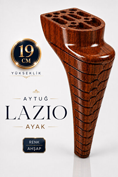 Badem10 1 Adet Aytuğ Lazio 19 cm Ahşap Desenli Sert Plastik Mobilya Koltuk Ka...