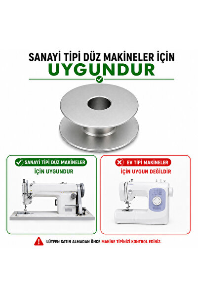ALBERTOS Sanayi Tipi Düz Dikiş Makinesi Alüminyum Çentiksiz Masura Bobin