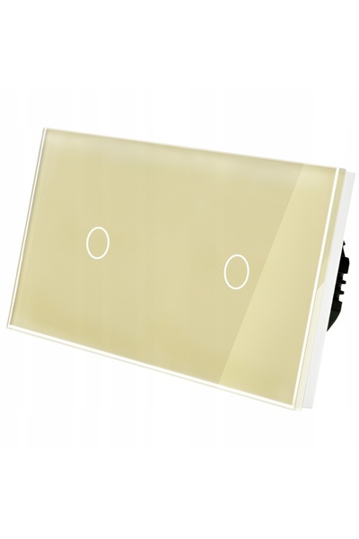 İNDUAL Comutator tactil din sticlă dublu (1 + 1) Wifi Fără N Tuya Gold