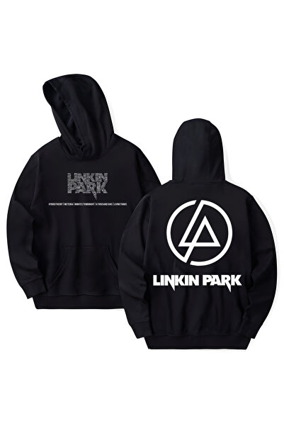 STİL-X Linkin Park Printed Cotton Long Sleeve Hooded Sweatshirt with 3 Yarns