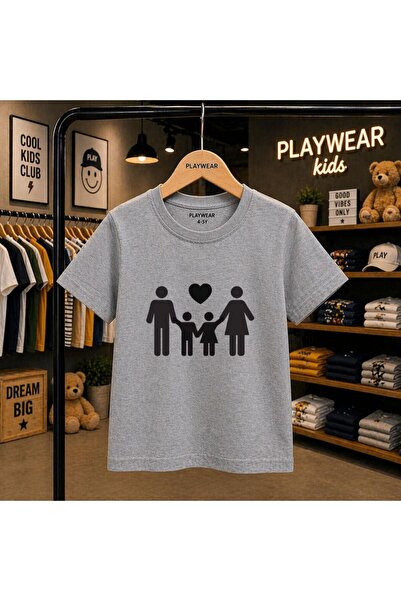 playwear Family Printed 100% Kids' Unisex T-Shirt 5 6 -7 8-9 10 -11 12 Years Old