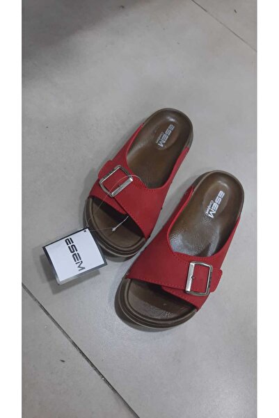 Esem Comfort Women's Genuine Leather Look Orthopedic Cross-Strapped Daily Sli...
