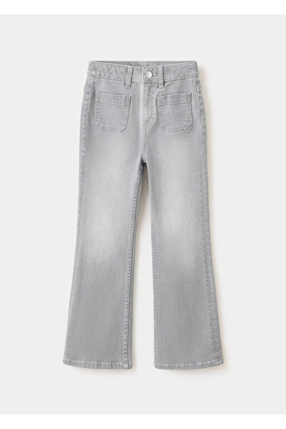 MANGO Kids İspanyol paça cepli jean pantolon