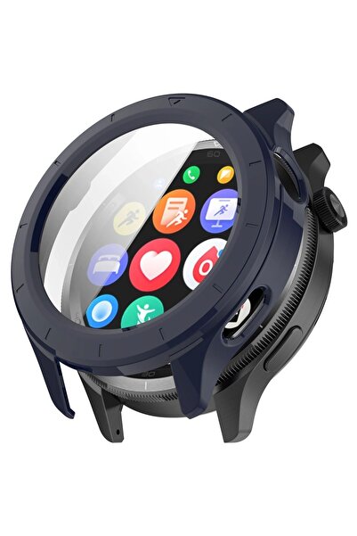 BizonMobile Case + Glass Watch for Xiaomi Watch S4 47mm, Blue