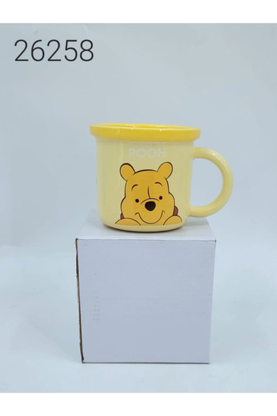 Generic Disney's Original Winnie the Pooh Ceramic Mug Features a Yellow Rim a...